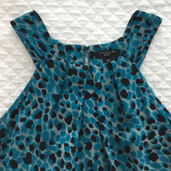 Ann Taylor Silk Animal-inspired Dotted Tank 4P - Picture 2 of 5